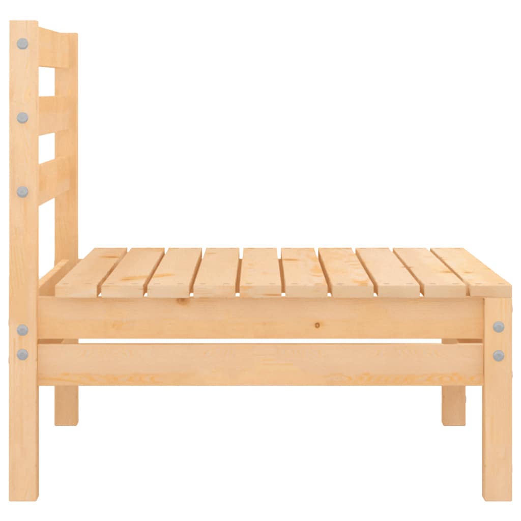 Garden Middle Sofa Solid Wood Pine